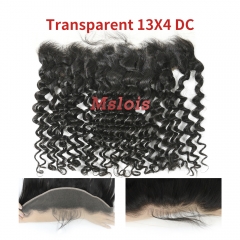 #1b Brazilian Virgin Human Hair 13X4 Lace Frontal Deep Curly