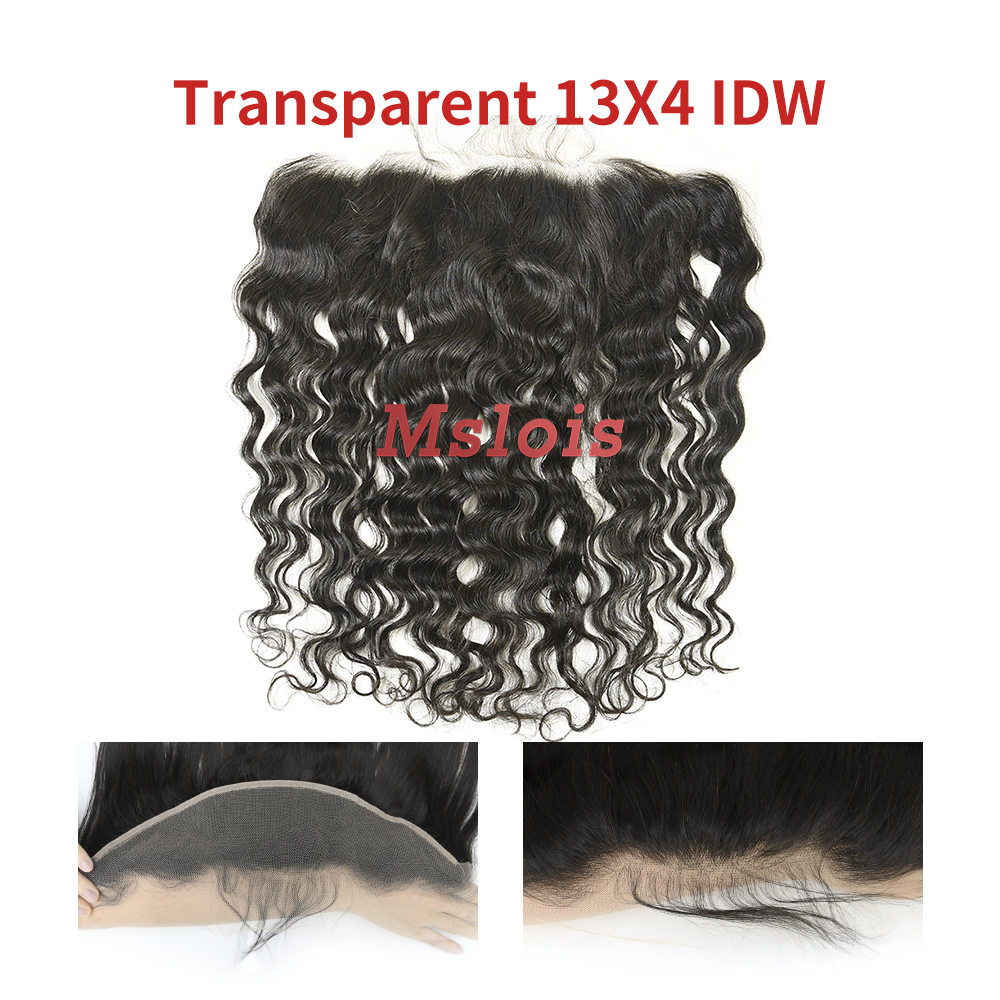 #1b Brazilian Virgin Human Hair 13x4 Lace Frontal Indian Wave