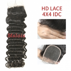 HD Lace Virgin Human Hair Indian Curly 4x4 Lace Closure