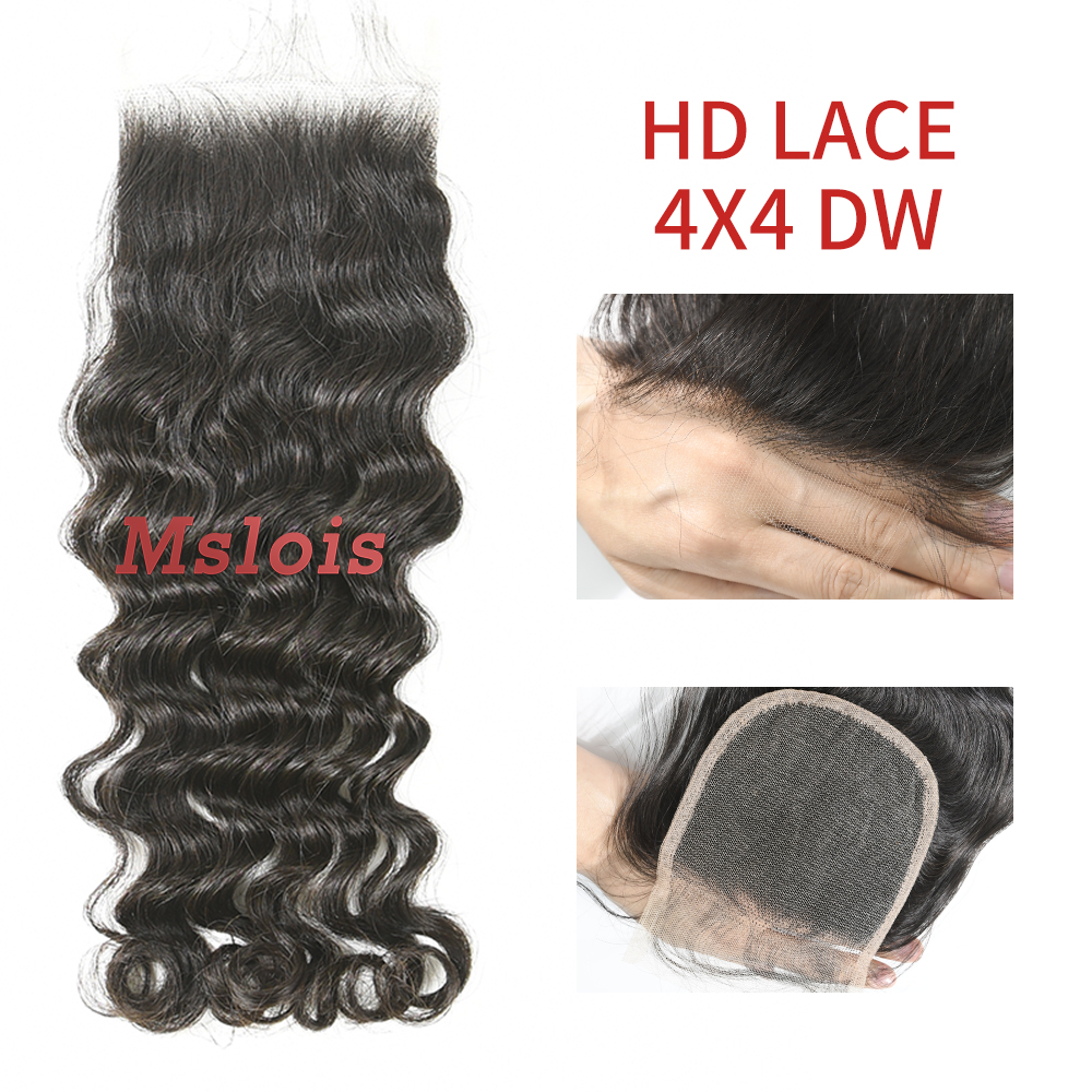 HD Lace Virgin Human Hair Deep Wave 4x4 Lace Closure