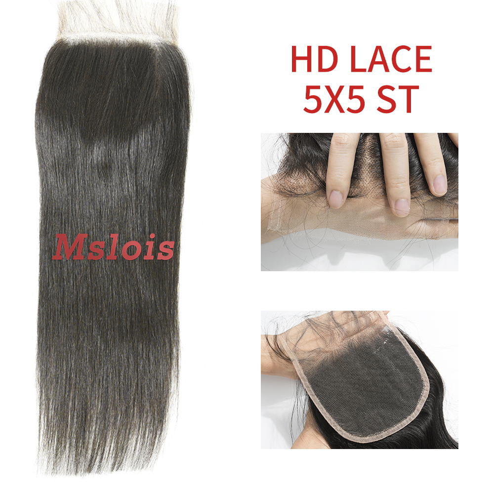 HD Lace Virgin Human Hair Straight 5×5 Lace Closure