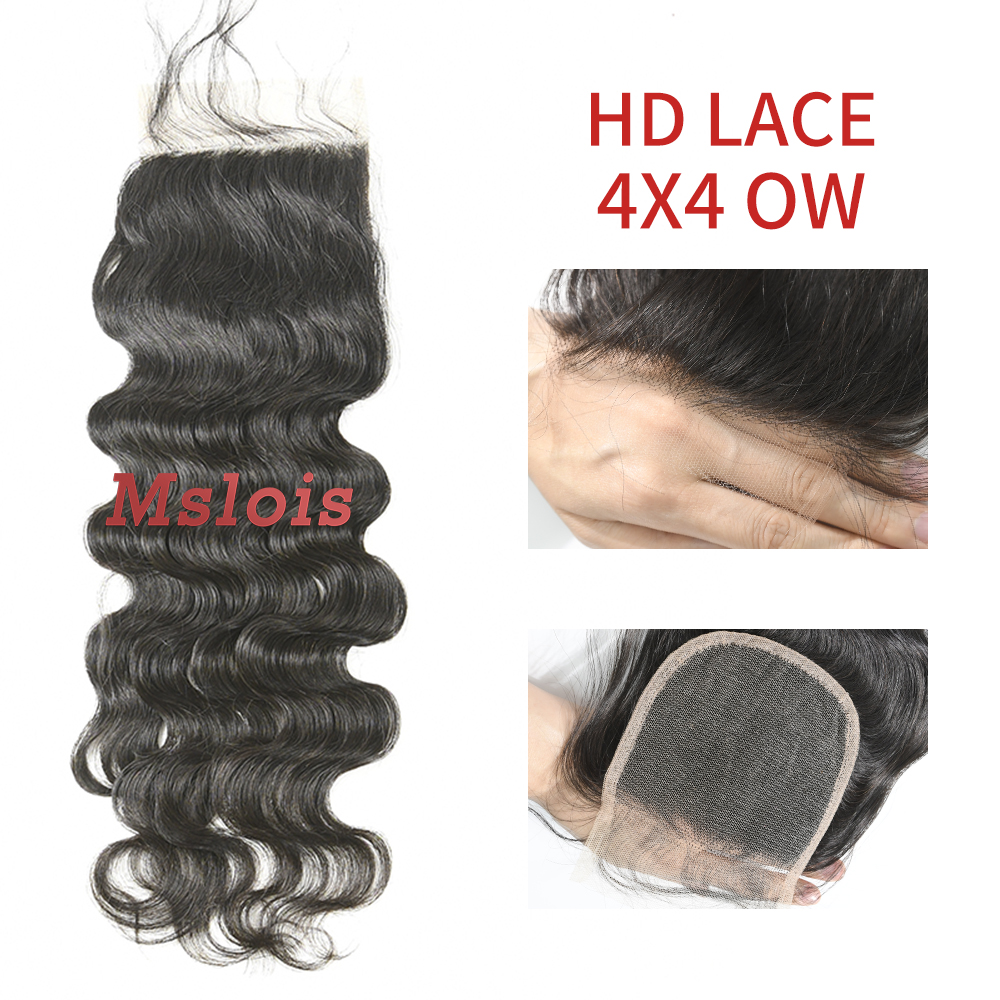 HD Lace Virgin Human Hair Ocean Wave 4x4 Lace Closure