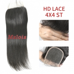 HD Lace Virgin Human Hair Straight 4x4 Lace Closure