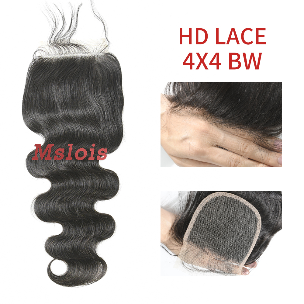HD Lace Virgin Human Hair Body Wave 4x4 Lace Closure