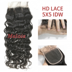 HD Lace Virgin Human Hair Indian Wave 5×5 Lace Closure