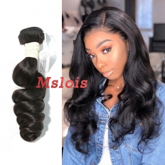 #1b Brazilian Virgin Human Hair Weft loose wave