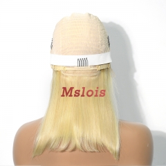 Straight blonde Color Transparent Lace 13X4 Bob Wig