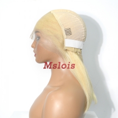 Straight blonde Color Transparent Lace 13X4 Bob Wig