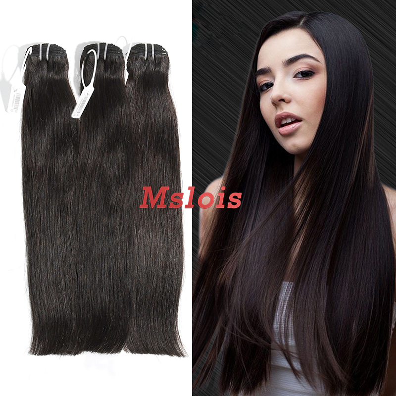 #1b Indian Virgin Human Hair Weft Straight