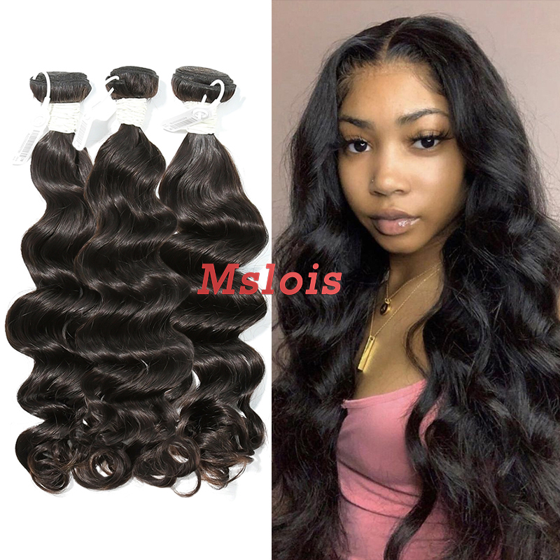 #1b Brazilian Virgin Human Hair Weft ocean wave