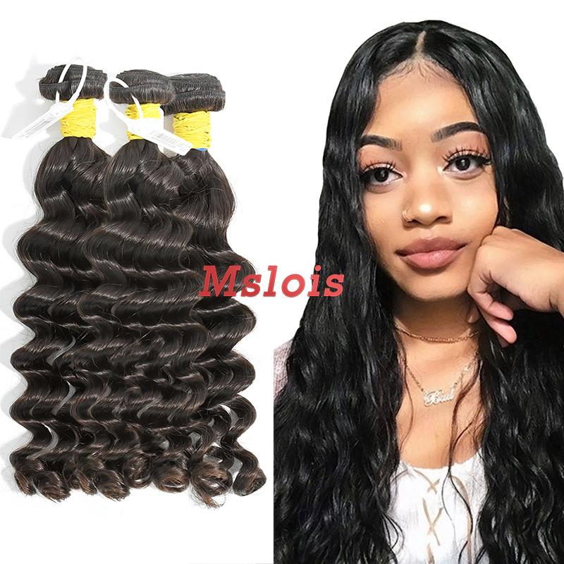 #1b Peruvian Raw Human Hair Weft deep wave