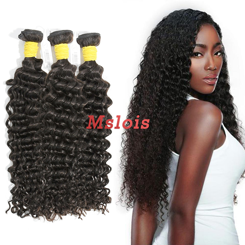 #1b Indian Raw Human Hair Weft deep curly