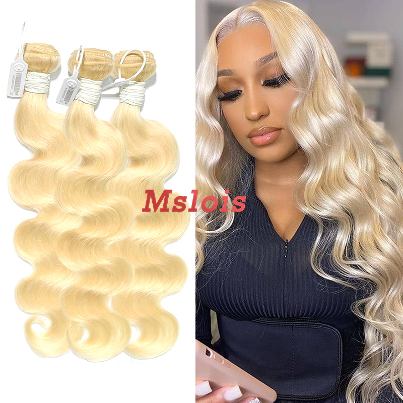 #613 Blonde European Virgin Human Hair Weft body wave