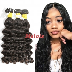 #1b Malaysian Raw Human Hair Weft deep wave