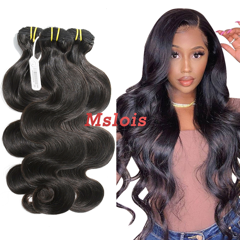 #1b Indian Raw Human Hair Weft body wave