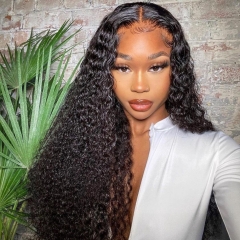 Raw Deep Curly 22 24 26 Inch And 13x4 HD Lace 20 Inch  Free Shipping