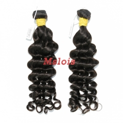 #1b Brazilian Raw Human Hair Weft loose wave