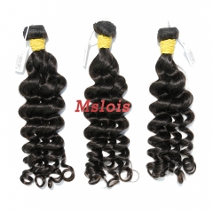 #1b Brazilian Raw Human Hair Weft loose wave