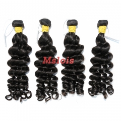 #1b Brazilian Raw Human Hair Weft loose wave