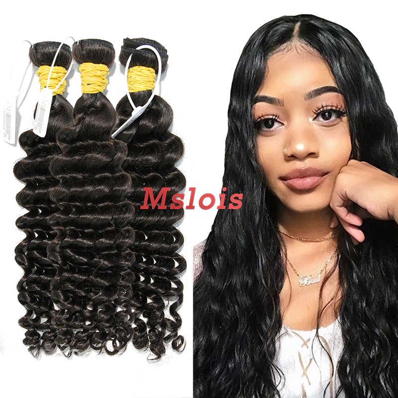 #1b Malaysian Raw Human Hair Weft deep wave