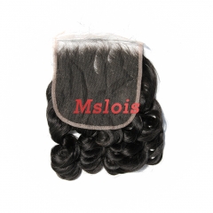 #1b Brazilian Raw Human Hair Weft with 5×5 Closure Loose Wave