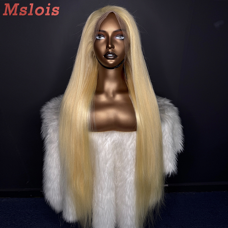 #613 Blonde European Raw Human Hair HD 13×4 frontal wig Straight