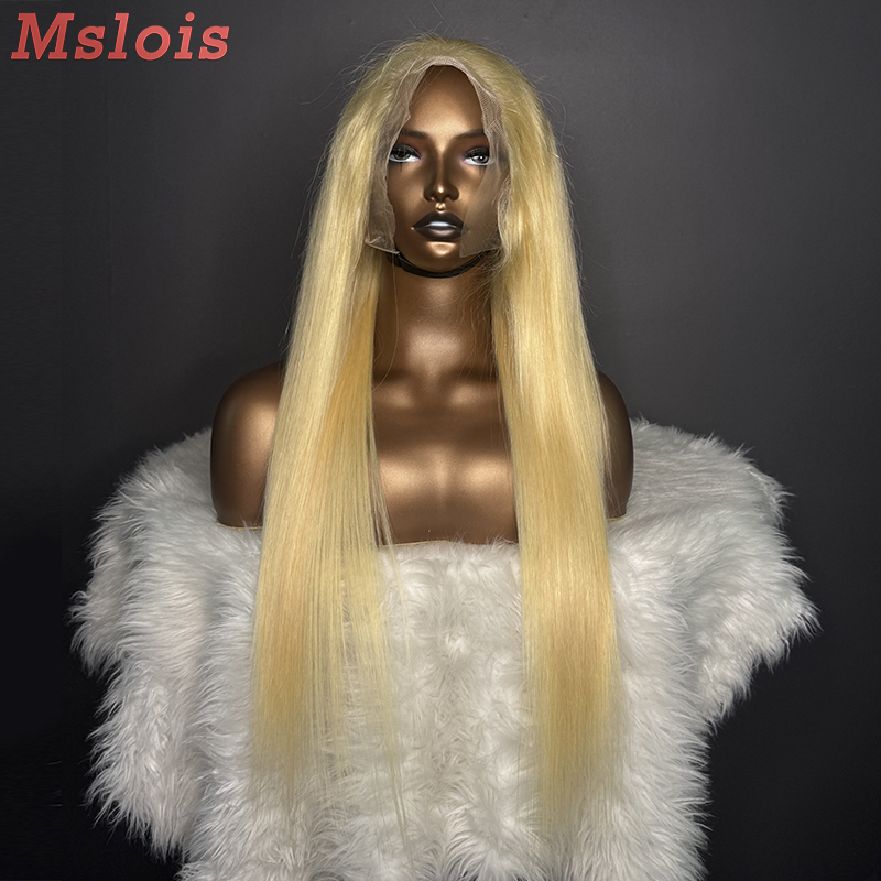 #613 Blonde European Virgin Human Hair HD 13×4 frontal wig Straight