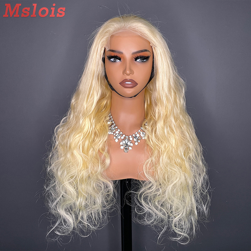 #613 Blonde European Virgin Human Hair 5×5 closure wig body wave