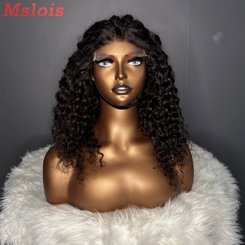 #1b Brazilian Raw Human Hair 4x4 closure wig italy curly